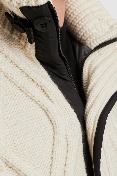 PME legend zip jacket heavy knit mixed yarn